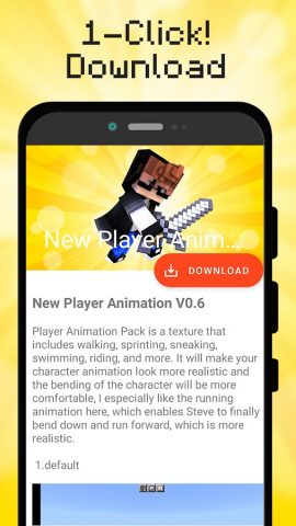 Player Animation Mod для Android — скриншот 1