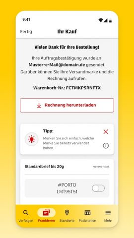 Post & DHL для Android — скриншот 5