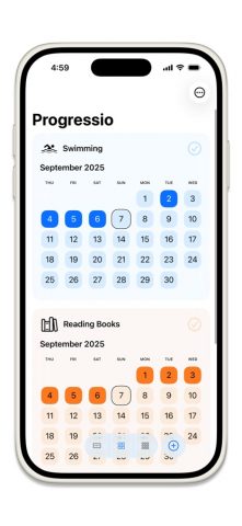 Progressio: Трекер привычек для iOS — скриншот 2