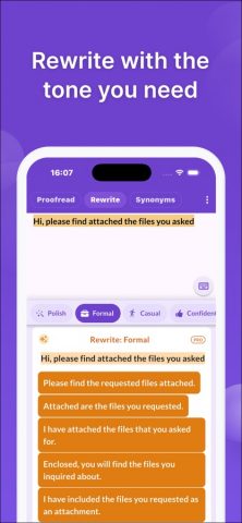 Proofreader AI Grammar Checker для iOS — скриншот 2