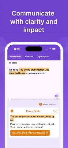 Proofreader AI Grammar Checker для iOS — скриншот 5