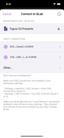 QLab Remote для iOS — скриншот 1
