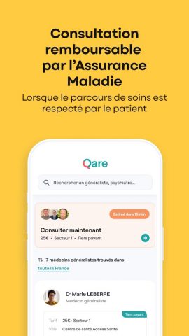 Qare — Consultez un médecin для Android — скриншот 4