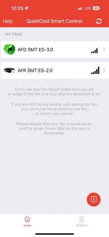 QuietCool Smart Control для iOS — скриншот 1