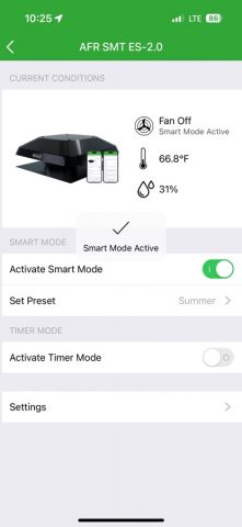 QuietCool Smart Control для iOS — скриншот 3
