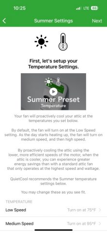 QuietCool Smart Control для iOS — скриншот 5