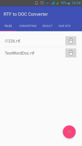 RTF to DOC Converter для Android — скриншот 1