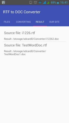 RTF to DOC Converter для Android — скриншот 4