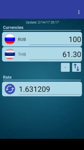 RUB x THB для Android — скриншот 1