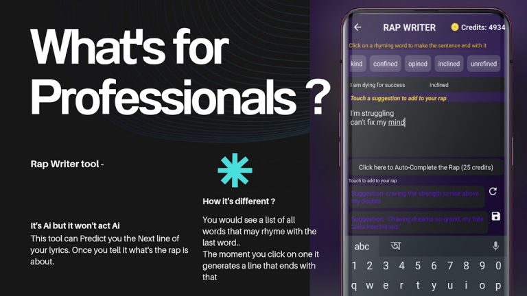 Rap Lyrics Studio Rapper maker для Android — скриншот 3