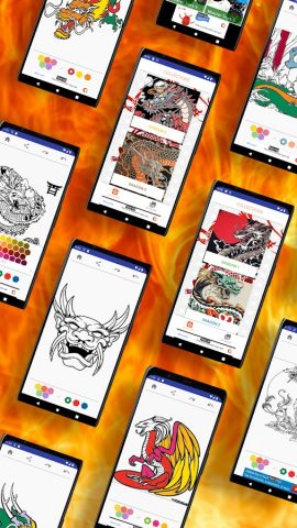 Раскраски Дракон для Android — скриншот 2