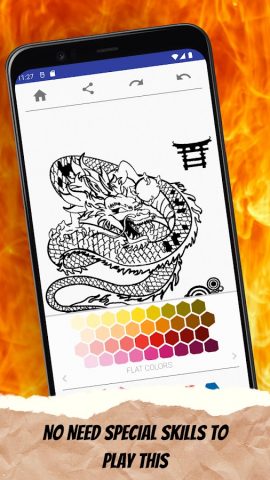 Раскраски Дракон для Android — скриншот 4