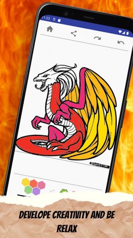 Раскраски Дракон для Android — скриншот 5