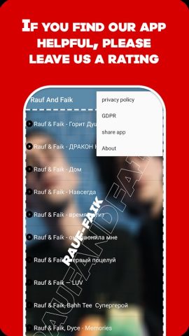 Rauf And Faik — songs для Android — скриншот 2
