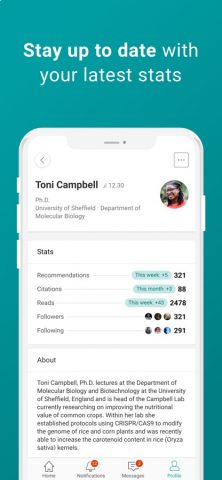 ResearchGate для iOS — скриншот 2