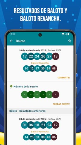 Resultado Loterías Colombia для Android — скриншот 2