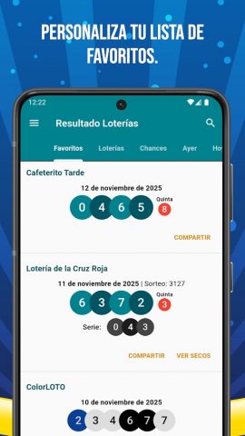Resultado Loterías Colombia для Android — скриншот 5
