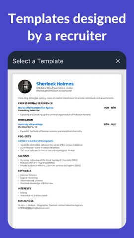 Resume Builder — CV Engineer для Android — скриншот 3