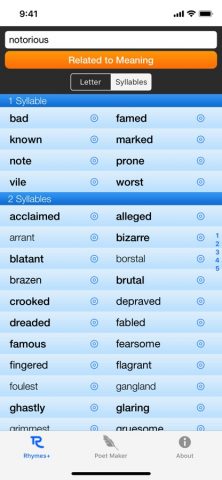 RhymeZone для iOS — скриншот 2