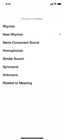 RhymeZone для iOS — скриншот 3