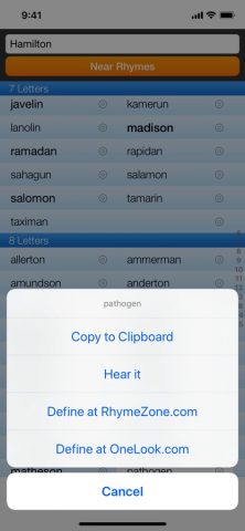 RhymeZone для iOS — скриншот 4