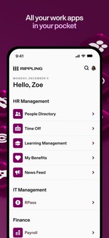 Rippling — HR, IT & Finance для iOS — скриншот 2