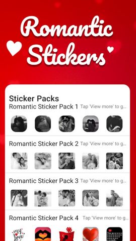 Romantic Stickers for WA — скриншот 2