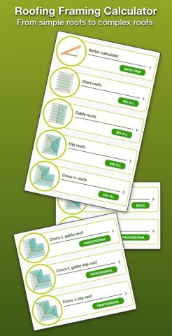 Roofing framing calculator для Android — скриншот 1