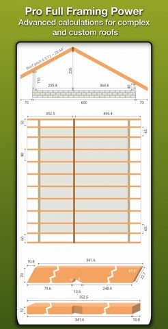 Roofing framing calculator для Android — скриншот 3