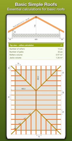 Roofing framing calculator для Android — скриншот 5