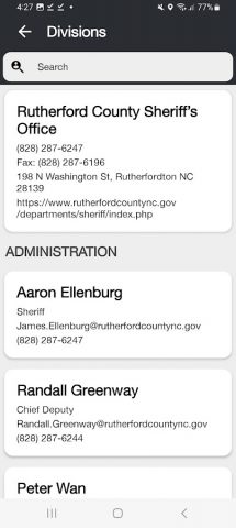 Rutherford County Sheriff, NC для Android — скриншот 3
