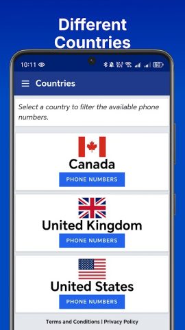 SMS Numbers Receive SMS Online для Android — скриншот 2