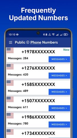 SMS Numbers Receive SMS Online для Android — скриншот 3