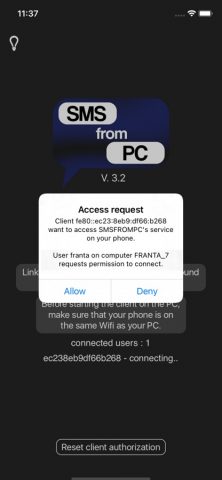 SMS from PC для iOS — скриншот 2