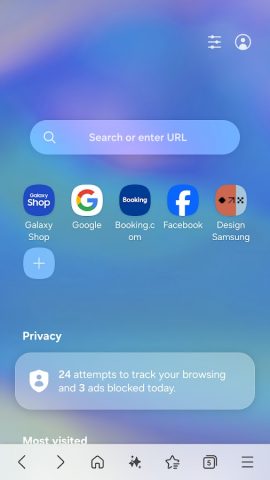 Samsung Internet Browser для Android — скриншот 1