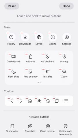 Samsung Internet Browser для Android — скриншот 5