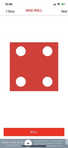 Simple Dice Roll для iOS — скриншот 1