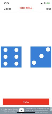 Simple Dice Roll для iOS — скриншот 2