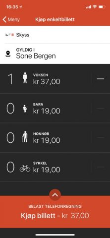 Skyss Billett для iOS — скриншот 1