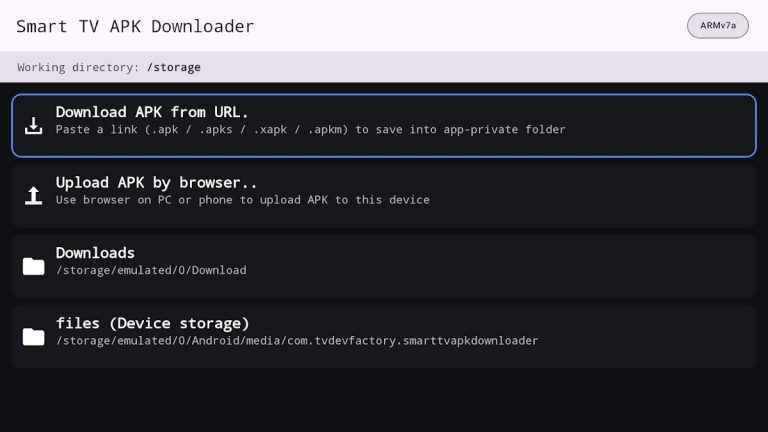 Smart TV APK downloader для Android — скриншот 1