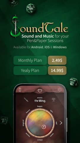 SoundTale | RPG Sounds & Music для Android — скриншот 1