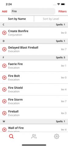 Spells List 5e для iOS — скриншот 2