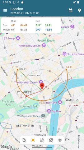 Sun Position: Sunrise & Sunset для Android — скриншот 4