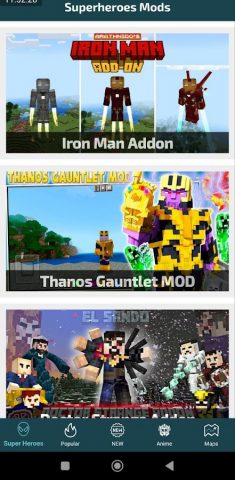 Superheroes Addon&Mod for MCPE для Android — скриншот 5