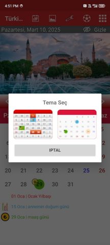 Türkiye Takvimi 2026 для Android — скриншот 3