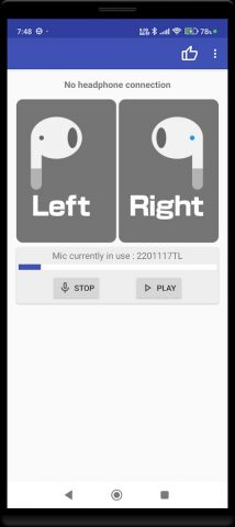 Тест наушников Л/П мик. для Android — скриншот 3