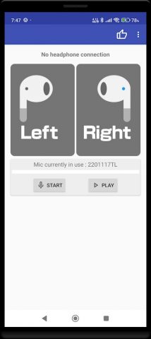 Тест наушников Л/П мик. для Android — скриншот 4