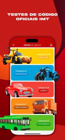 Testes Código da Estrada IMTT для iOS — скриншот 1