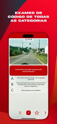 Testes Código da Estrada IMTT для iOS — скриншот 2
