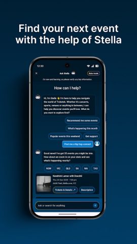 Ticketek AU для Android — скриншот 1
